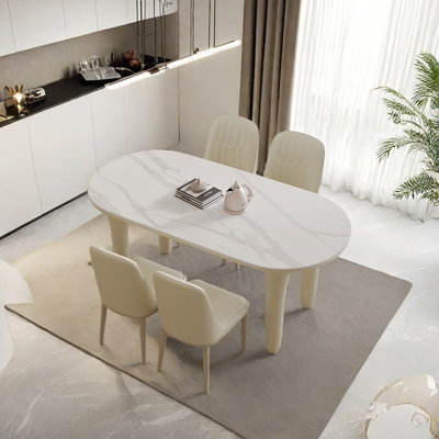 Creative oval dining table set