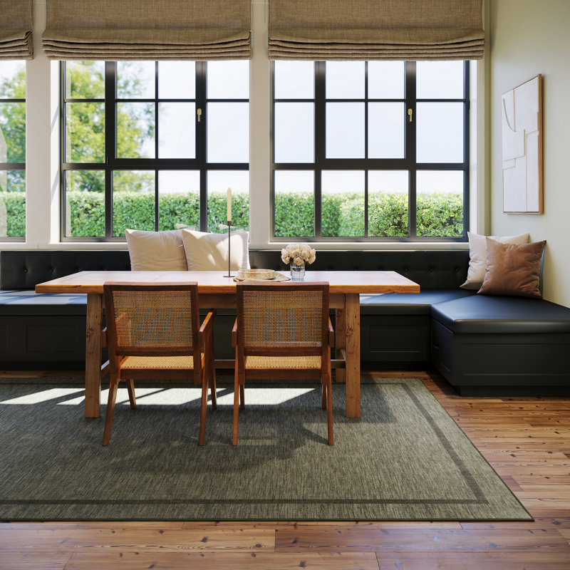 Nate Berkus x Rugs USA Hanover Modern Bordered Washable Area Rug, Rectangle 2' x 3'