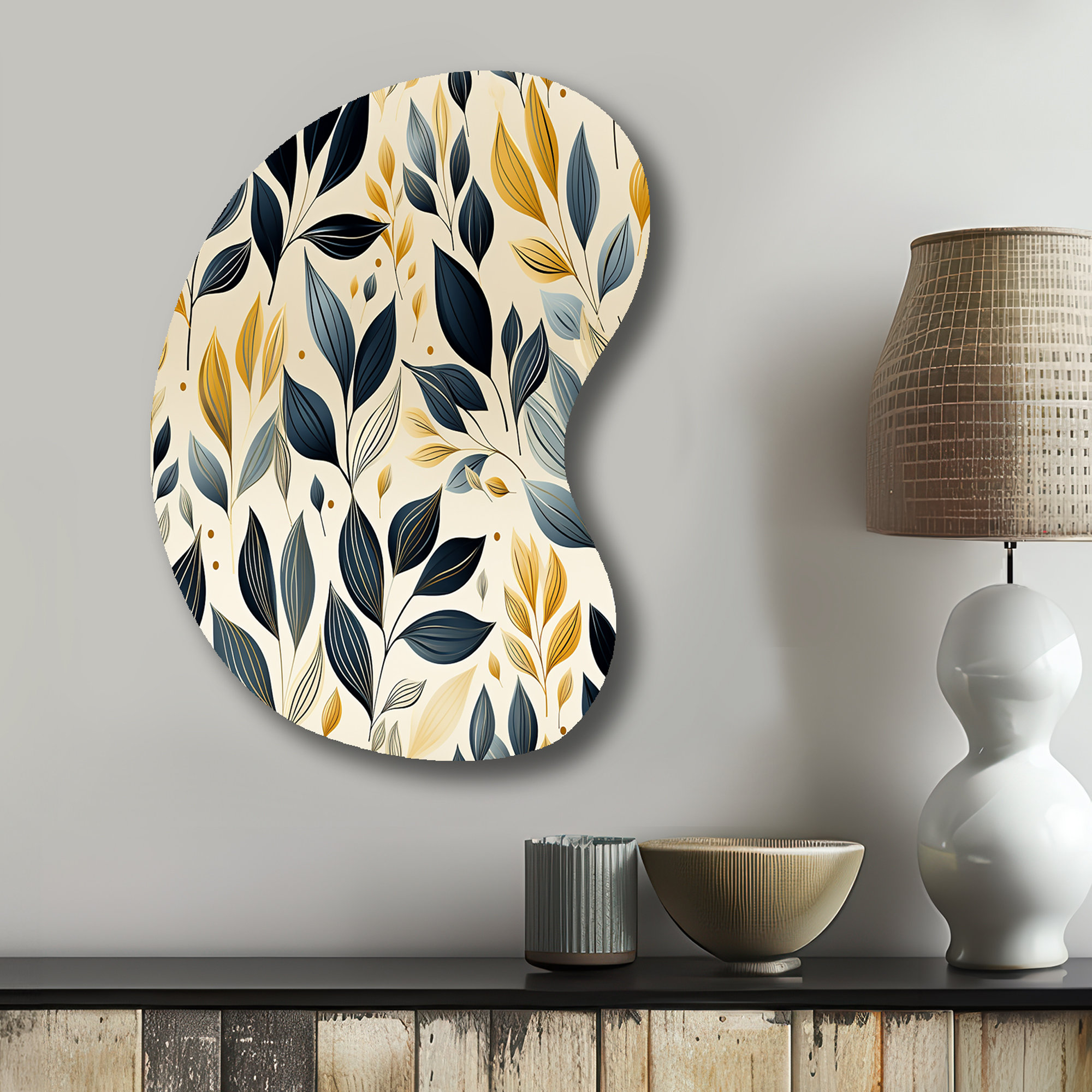 Lark Manor Wendover - Plants Boom Shape Irregular Metal Wall Decor ...