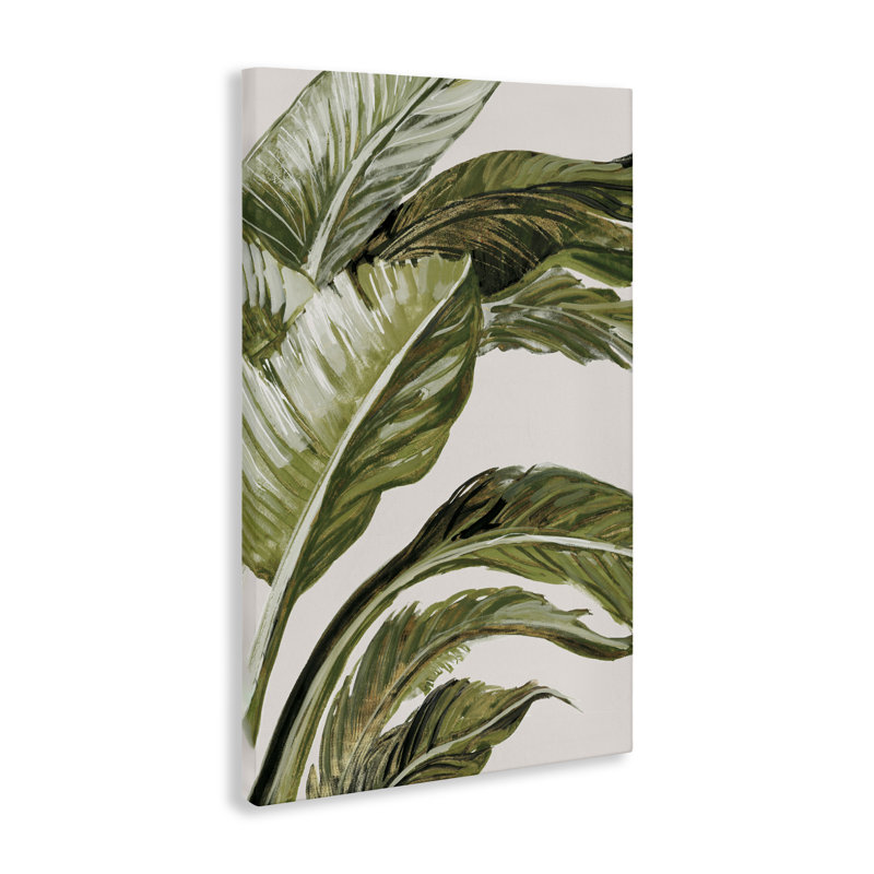 Toile aux teintes tropicales vertes, design par Jacob Q, H 24 po x l 16 po