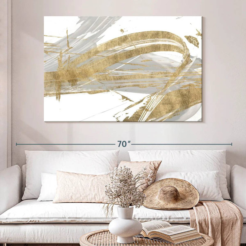Avery Gold And Grey II, 34" H x 51" W