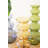 LARGE GLASS BUBBLE VASE - AMBER