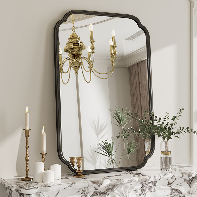 Miroir mural Amara, 36 po x 24 po, Noir