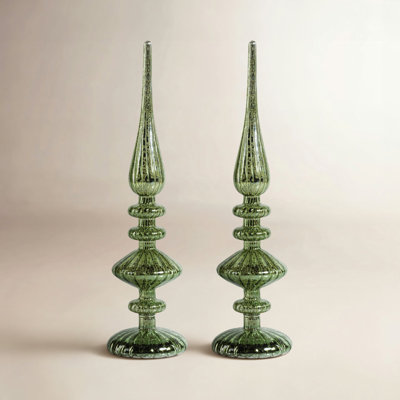 LED Tabletop Finials, Set of 2