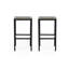 Ensemble de tabourets de bar d'extérieur industriels avec dessus en bois d'acacia-2039538536