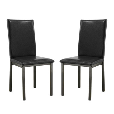 Chaises d'appoint rembourrées en similicuir