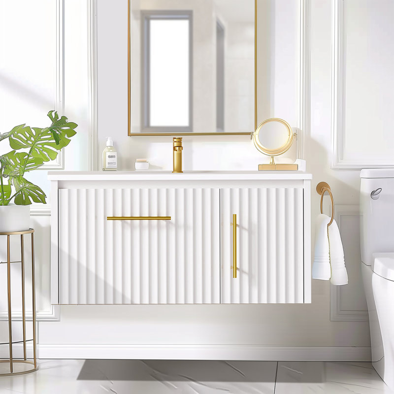 Meuble-lavabo simple 35,8 po Percer
