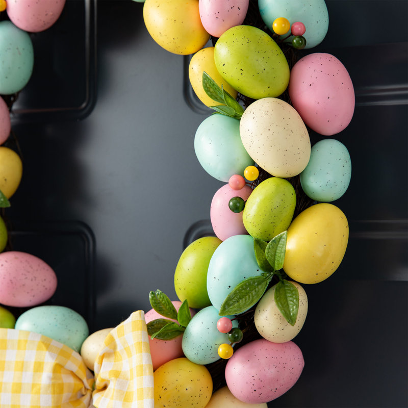 18" H Polyurethane Easter Egg Wreath