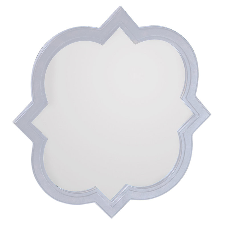 Cremeans Wood Flat Wall Mirror, White, 32" H x 32" W x 1" D