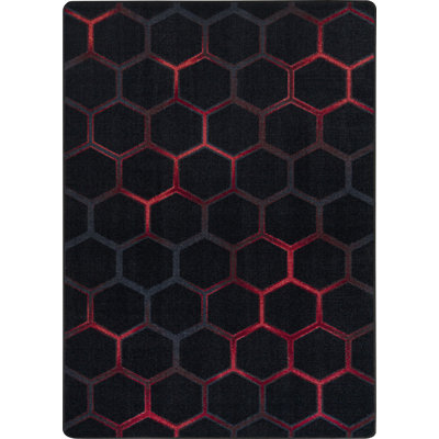 Geometric Machine Tufted Nylon Rug