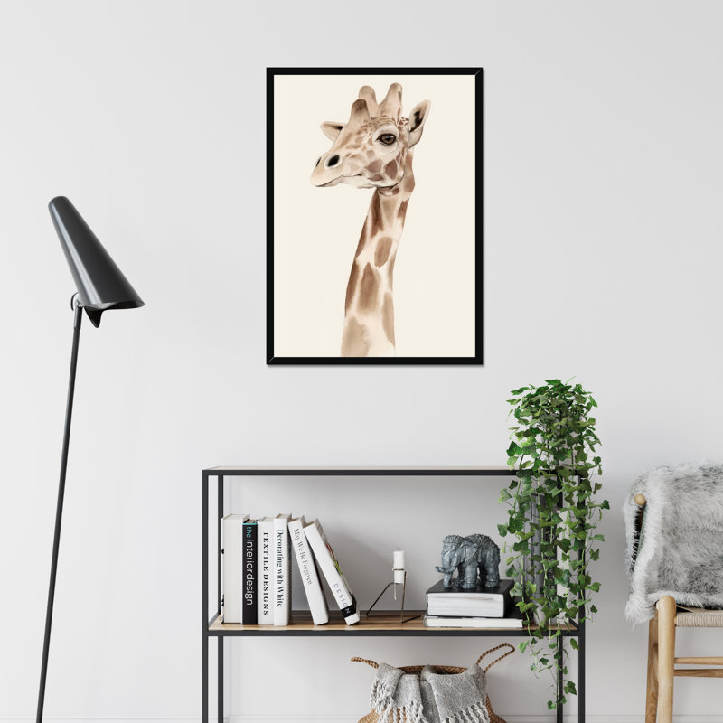 Safari Portrait III by Grace Popp - Painting, Black Framed Paper Print, 50cm H x 34cm W
