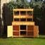 Table de jardin avec 3 tablettes, 6 tiroirs et 2 armoires inférieures-1306877309