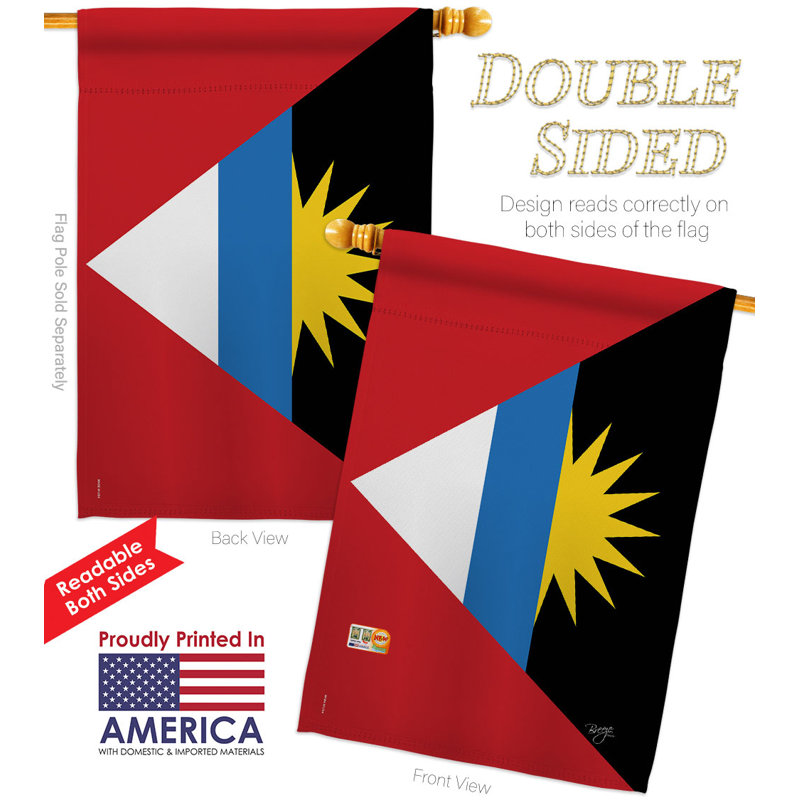 Drapeau de maison en polyester 2 côtés 3 pi 3 po x 2 pi 2 po