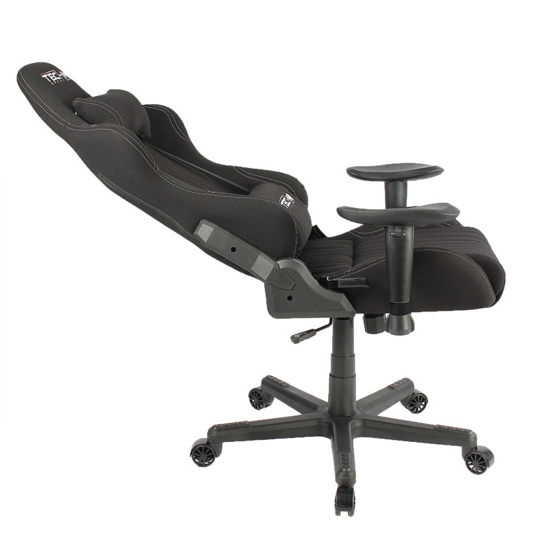 Racer High-Back Black Fabric Ergonomic Gaming Chair with Memory Foam