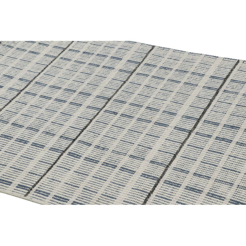 Wool Geometric Area Rug, Rectangle 5' x 7'