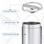 Poubelle à couvercle pivotant moderne en acier inoxydable - 13 gallons (50 L), seau intérieur amovible, contrôle des odeurs, poubelle durable et contenant de recyclage intérieur rond pour la cuisine, le bureau, la salle de bain, argent-131107527