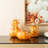 8.5"H Fall Multi Stripes Glass Gourd