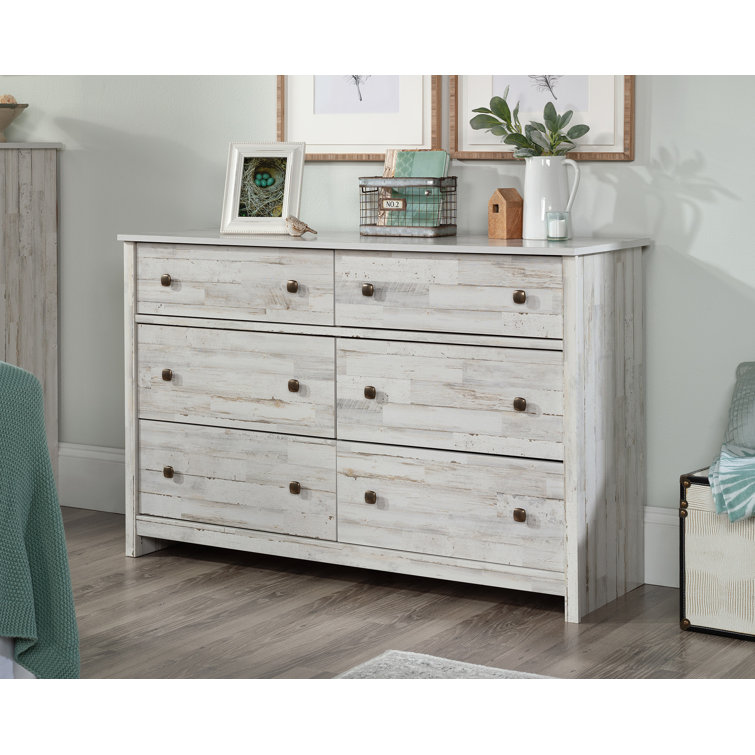 Millwood Pines Addeline 54W 7 Drawers Dresser Organizer, Wood Rustic Wide  Chest of Drawers & Reviews