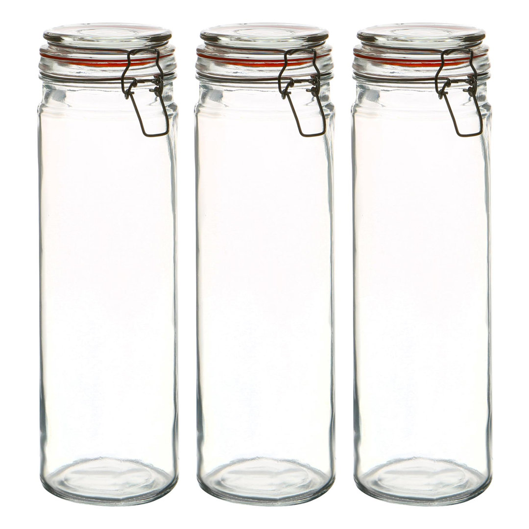 Argon Tableware - Glass Spaghetti Jars - 2 Litre - Set of 6