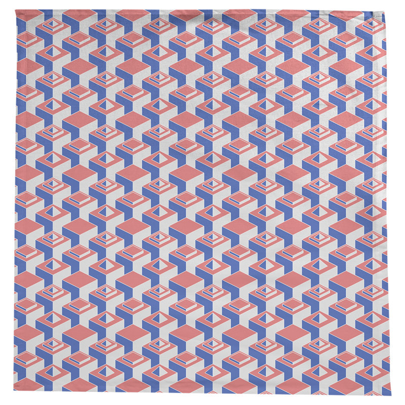 Nappe de gratte-ciels classiques, Rouge/bleu