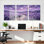 Lavande champ ciel étoilé toile tendue, ensemble de 3 reproductions de peinture à l'huile sur toile pour salon chambre à coucher