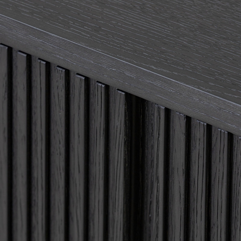 Delphi Media Console-Desert Oak, Black Oak