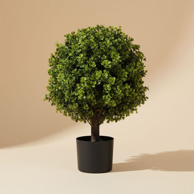 22'' Artificial Boxwood Ball, Faux Boxwood Topiary Set for Indoor and Outdoor Decor