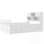 Full Size Platform Bed Frame with Storage Bookcases, Shelves and Four Drawers-1956996909