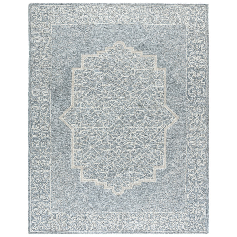 Abstract Hand Tufted Wool With Cotton Cloth Backing Oriental Rug, Rectangle 8' x 10'