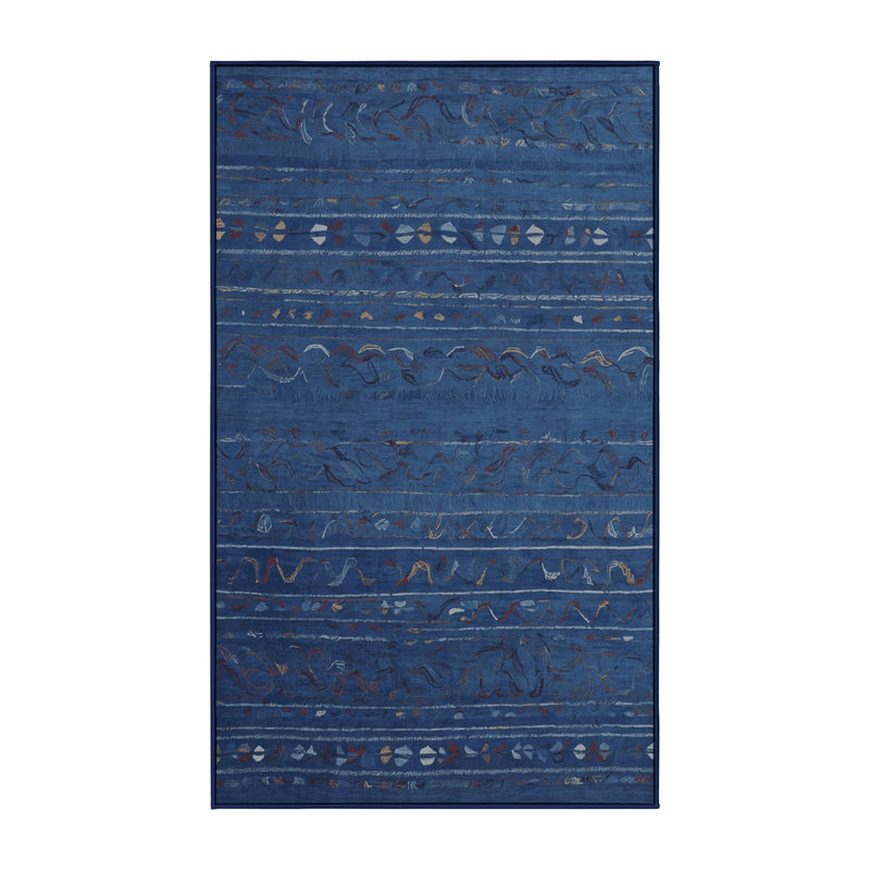 Tapis gris lavable à la machine, Rectangle 7 pi x 9 pi
