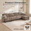 131.5 " Velvet L-Shaped Sectional-323342120