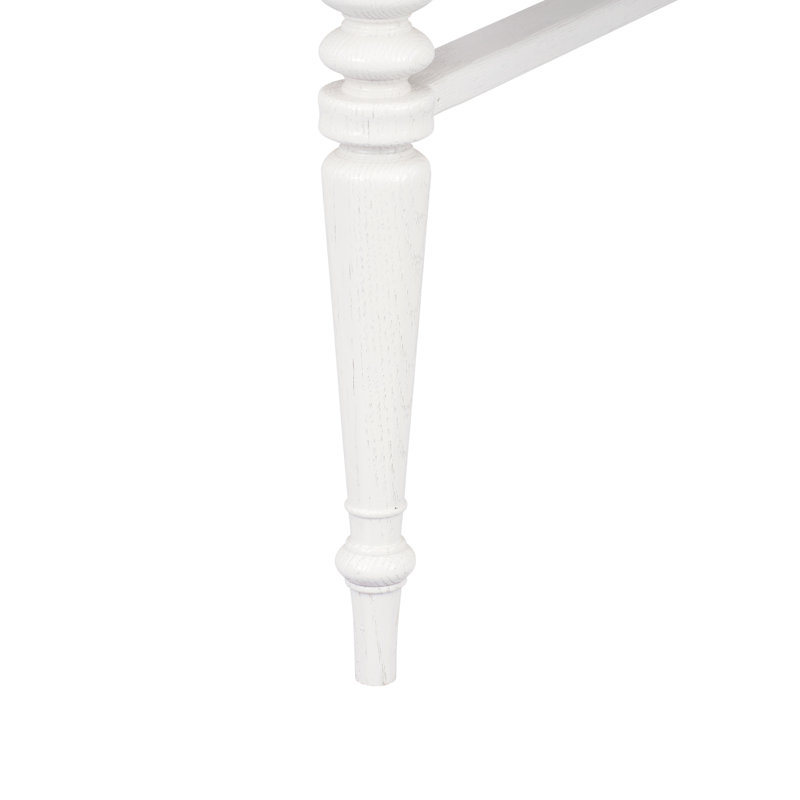 Lawrence Upholstered Bench, Glazed Whisper White