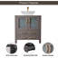 Ensemble de meuble-lavabo simple 30 po gris