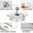 Hawkin 42" Bluetooth Ceiling Fan with Dimmable LED Lights and Music Player