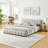 Queen Size Upholstered Bed ,Comfortable Upholstered Bed Frame, Chenille Fabric, With Headboard And Solid Bed Frame. With Drawer For Storage.-Beige(88.5''*68.5''*31'')-328836073-328836072