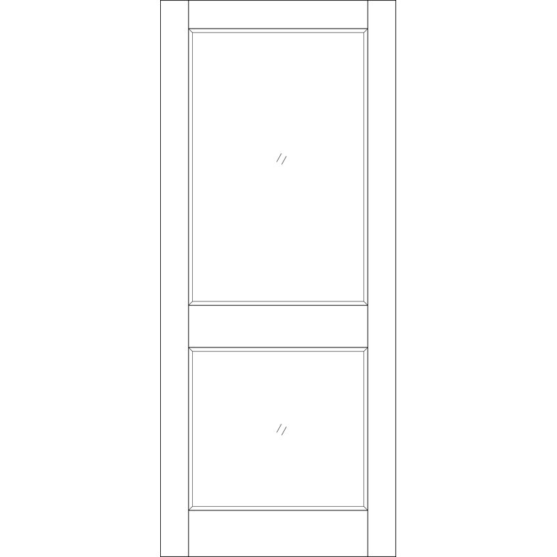 2XGG Unglazed Hardwood External Door, 1981mm H x 762mm W x 44mm D