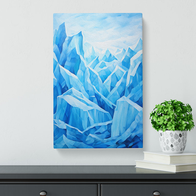 Glacier Cubism - No Frame Print, 76cm H x 50cm W x 3cm D