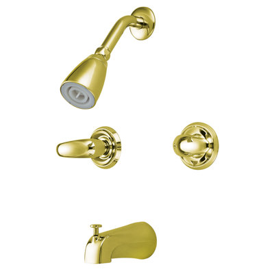 Robinet de baignoire et douche à deux poignées Kingston Brass Legacy