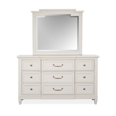 Drawer Dresser With Landscape Mirror