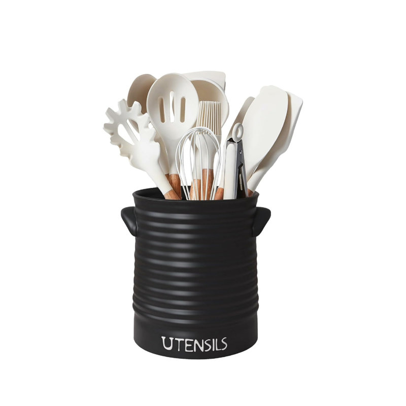 Ceramic / Porcelain Round Utensil Crock