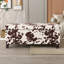 Pouf de rangement en velours avec espace intégré et revêtement lisse