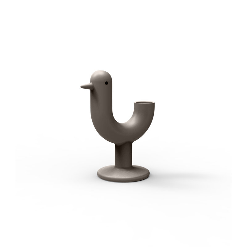 Peacock Resin Statue Planter, Taupe