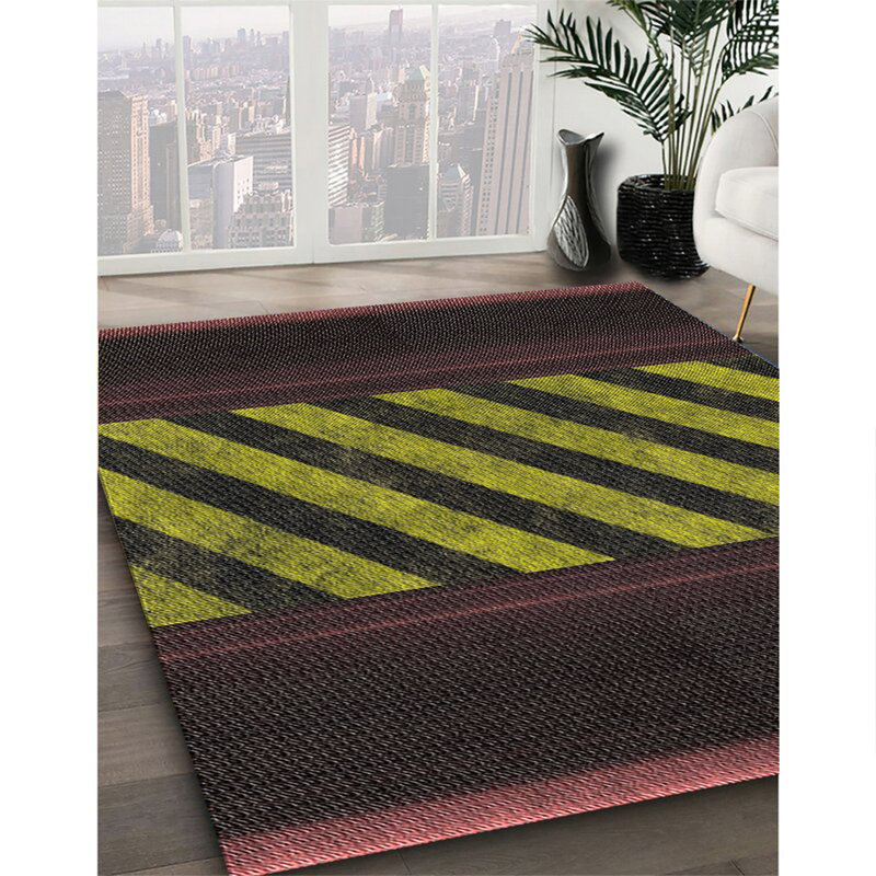 Geometric Indoor Rug, Round 5'