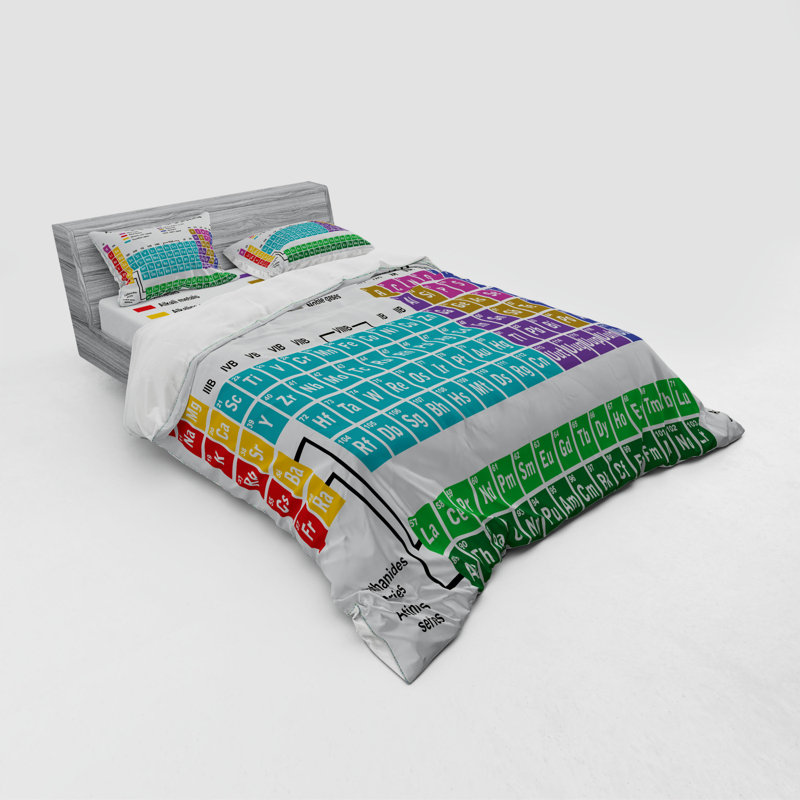 Periodic Polyester Duvet Cover, Queen Duvet Cover + 3 Additional Pieces