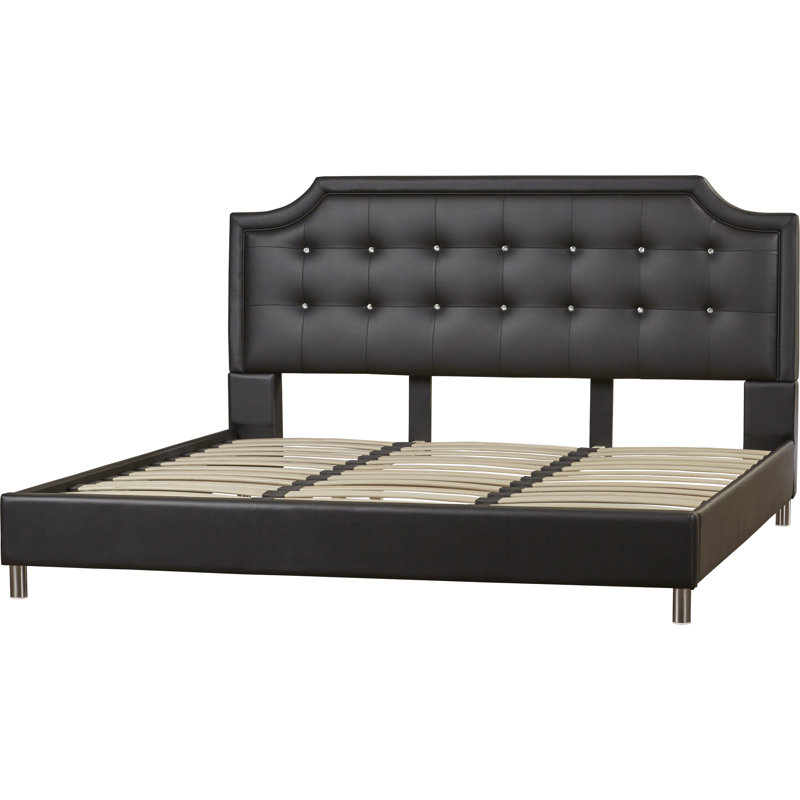 Upholstered Bed, Black, Kingsize (5')