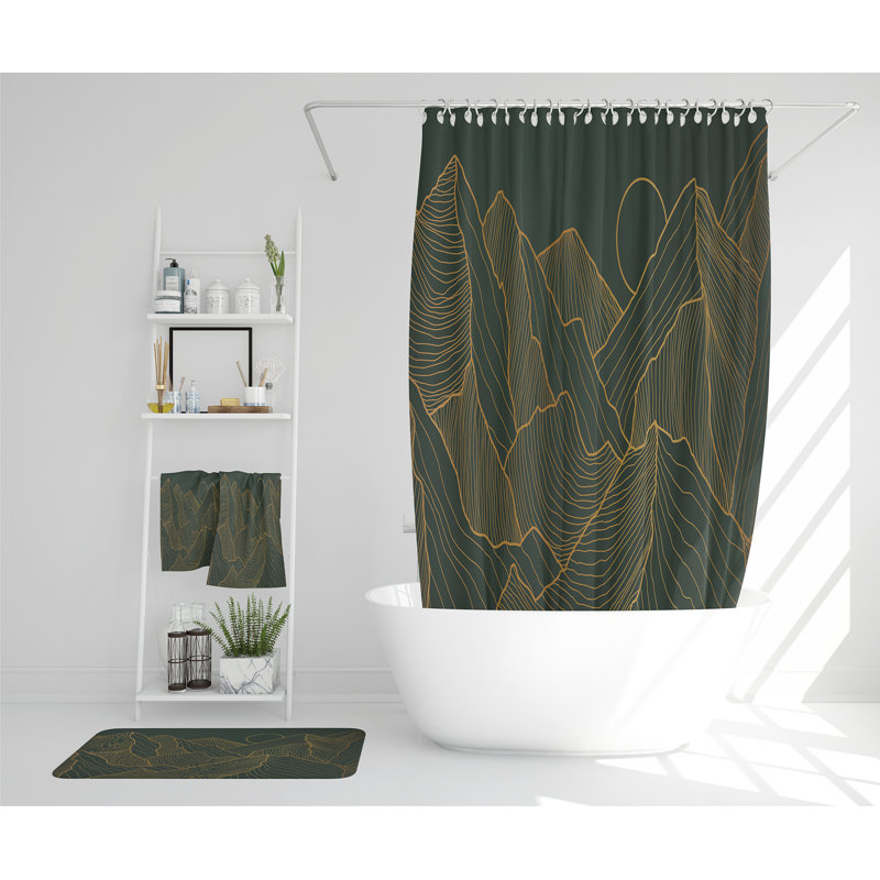 Naydeen Polyester Shower Curtain Set