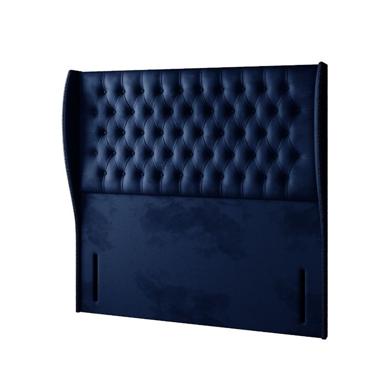 Mandalay Upholstered Divan Bed, Small Double, Royal Blue, No Drawers
