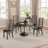 Metal Dining Chairs Set of 4, Steel Legs and PU Leather Seats, High Back Armless Dining Chairs, for Kitchen, Living Room, Black-1283981262-1289487837