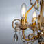 Markees Antique Gold Candlestick Chandelier Pendant Light With Crystal Teardrop Beads-446808832