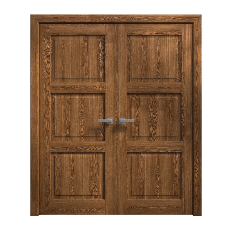 Portes doubles intérieures intérieures | Ego 5010 | Cadre de panneau intérieur en bois massif | Portes modernes pour placard